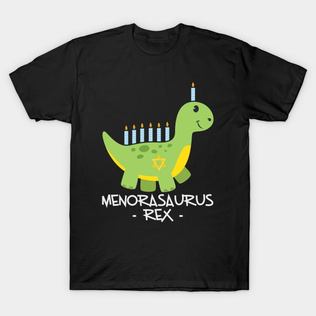 Hanukkah Dinosaur Menorasaurus T Rex Dino Chanukah T-Shirt by teespringplus